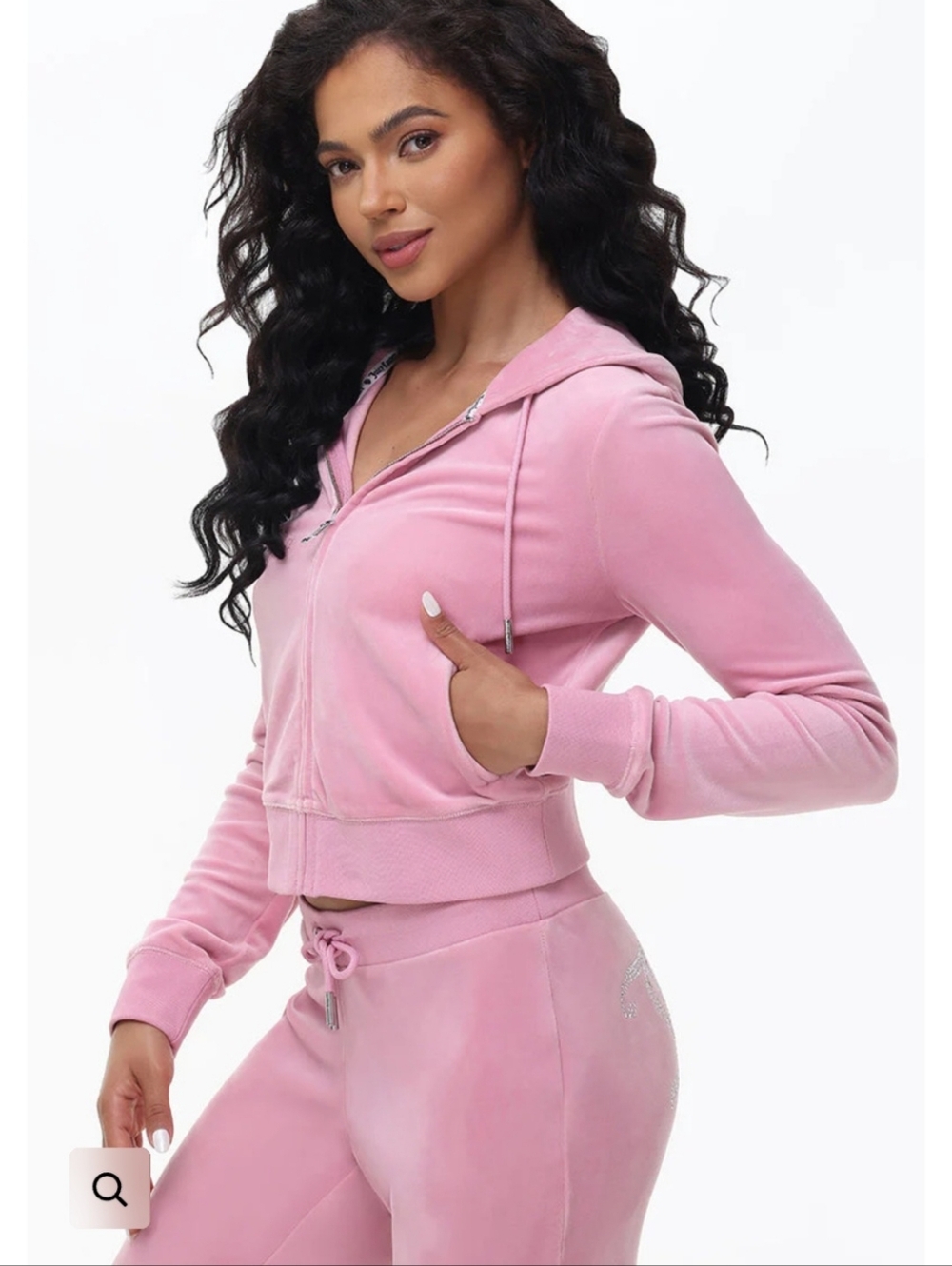 Juicy Couture Fanciful OG Bling Luxe Velour Hoodie & Pants Set - S - Picture 6 of 6